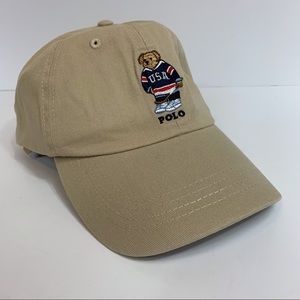NWT Ralph Lauren Polo Hockey Bear Cap Unisex